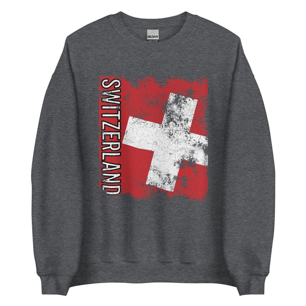 Switzerland Flag - Distressed Flag Sweatshirt