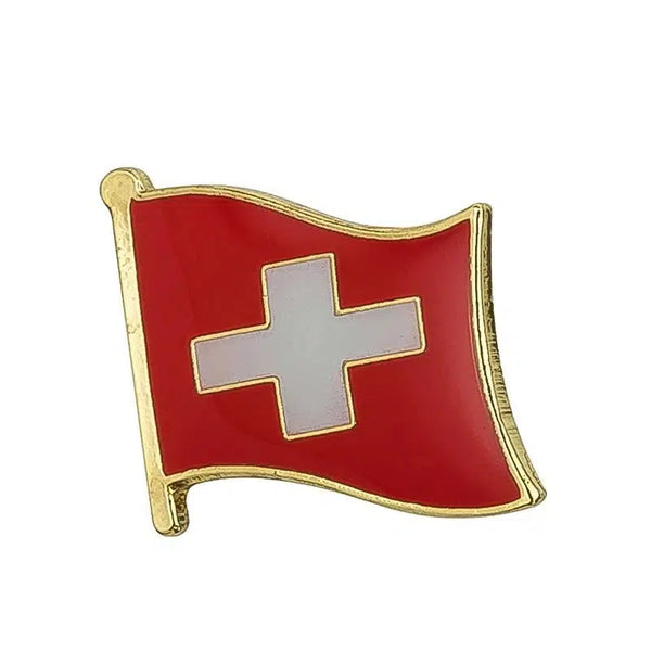 Switzerland Flag Lapel Pin - Enamel Pin Flag
