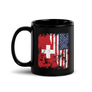 Switzerland USA Flag - Half American Mug