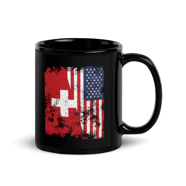 Switzerland USA Flag - Half American Mug