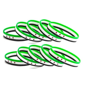 Syria Flag Bracelet - Silicone Wristband