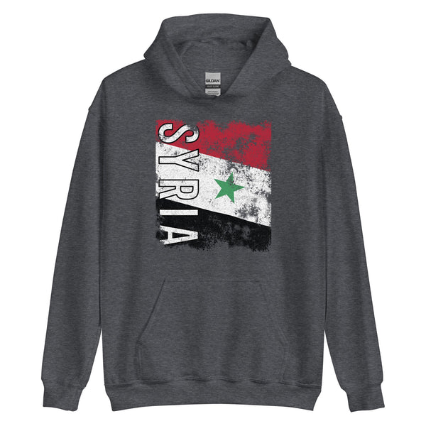 Syria Flag - Distressed Flag Hoodie