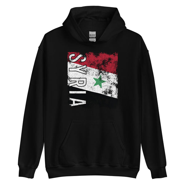 Syria Flag - Distressed Flag Hoodie