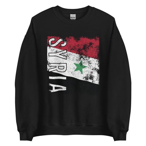 Syria Flag - Distressed Flag Sweatshirt