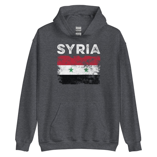 Syria Flag Distressed - Syrian Flag Hoodie