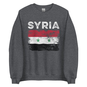 Syria Flag Distressed - Syrian Flag Sweatshirt
