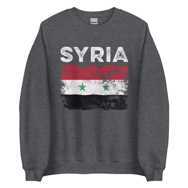 Syria Flag Distressed - Syrian Flag Sweatshirt