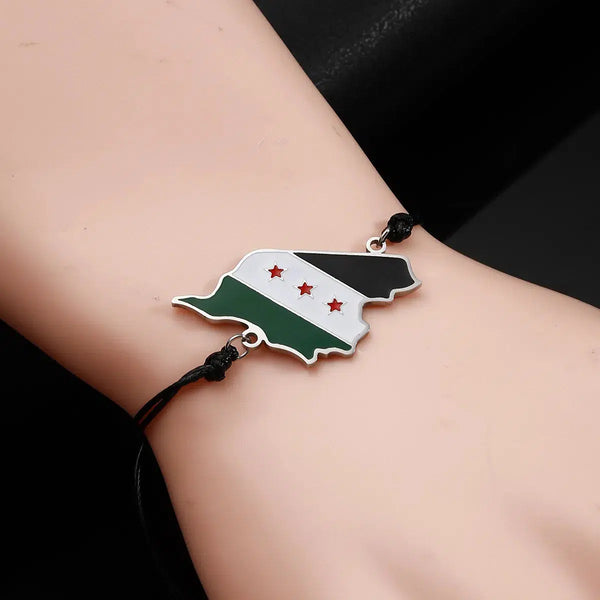 Syria Flag Map Bracelet