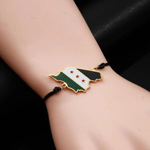 Syria Flag Map Bracelet