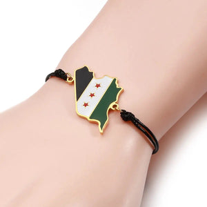 Syria Flag Map Bracelet