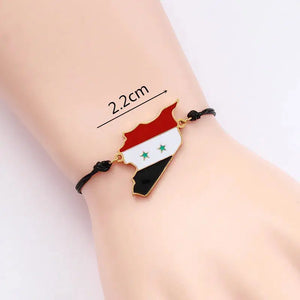 Syria Flag Map Bracelet