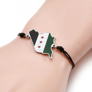 Syria Flag Map Bracelet