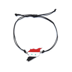 Syria Flag Map Bracelet