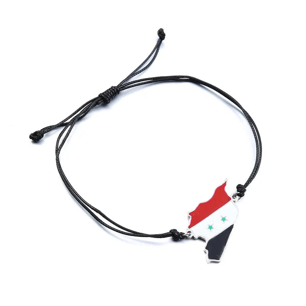 Syria Flag Map Bracelet