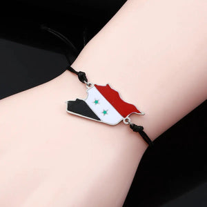 Syria Flag Map Bracelet