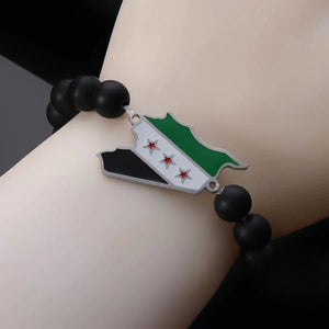Syria Flag Map Bracelet