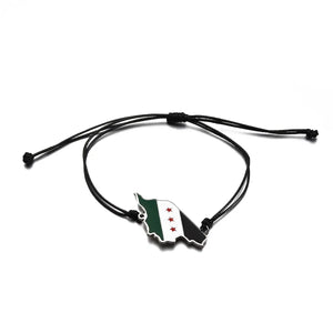 Syria Flag Map Bracelet