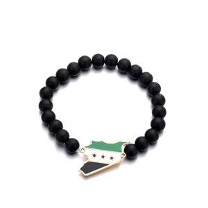 Syria Flag Map Bracelet