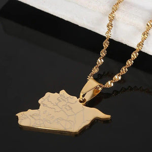 Syria Flag Map Necklace