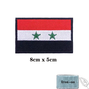 Syria Flag Patch - Iron On/Hook & Loop Patch