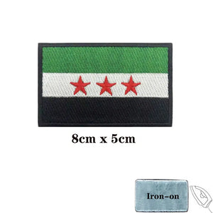 Syria Flag Patch - Iron On/Hook & Loop Patch