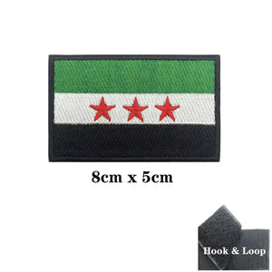 Syria Flag Patch - Iron On/Hook & Loop Patch