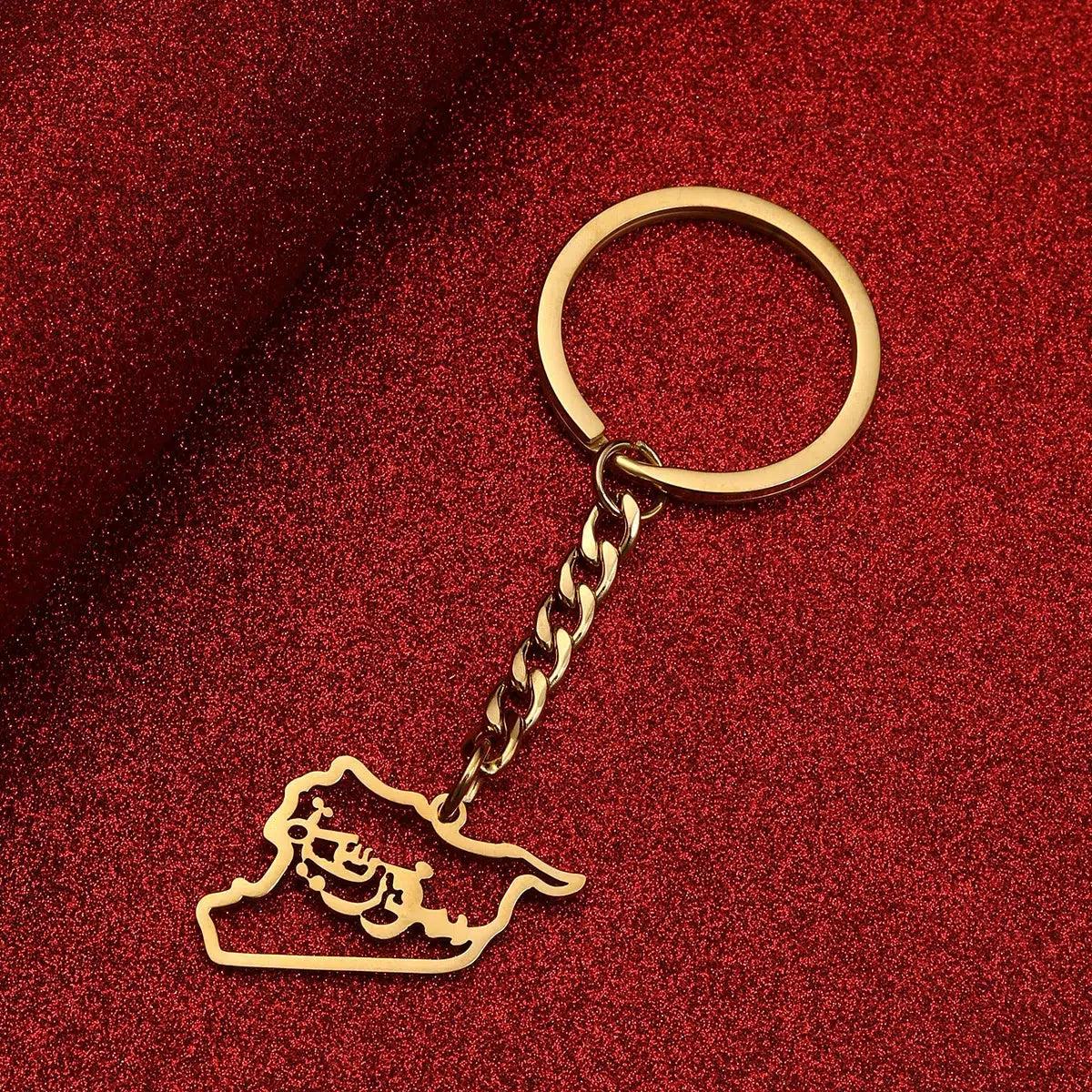 Syria Map Keychain - Flag Nation