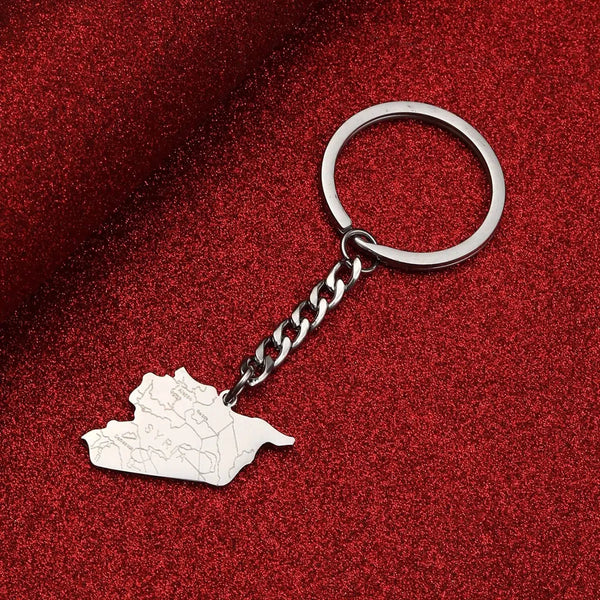 Syria Map Keychain