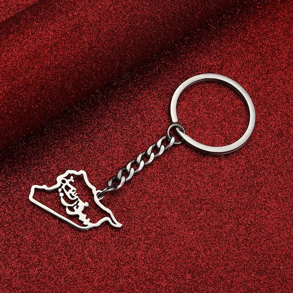 Syria Map Keychain