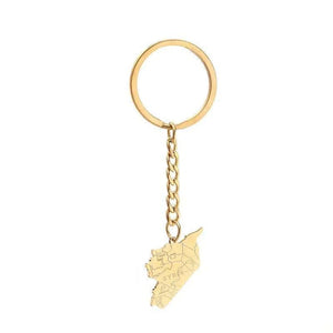 Syria Map Keychain