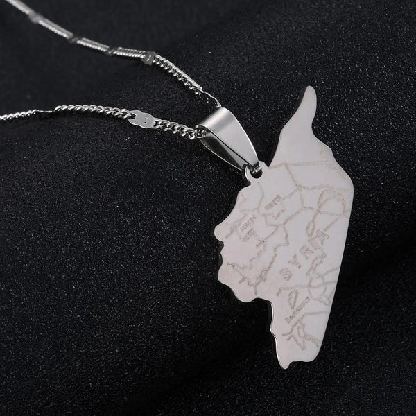 Syria Map Necklace