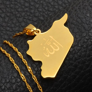 Syria Map Necklace