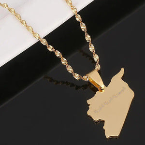 Syria Map Necklace