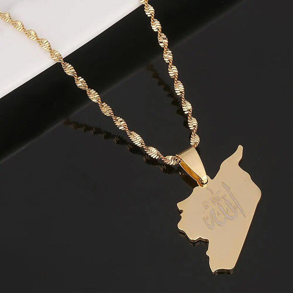 Syria Map Necklace