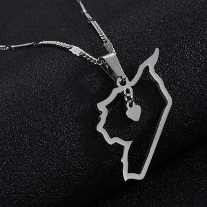 Syria Map Necklace