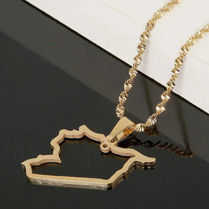 Syria Map Necklace