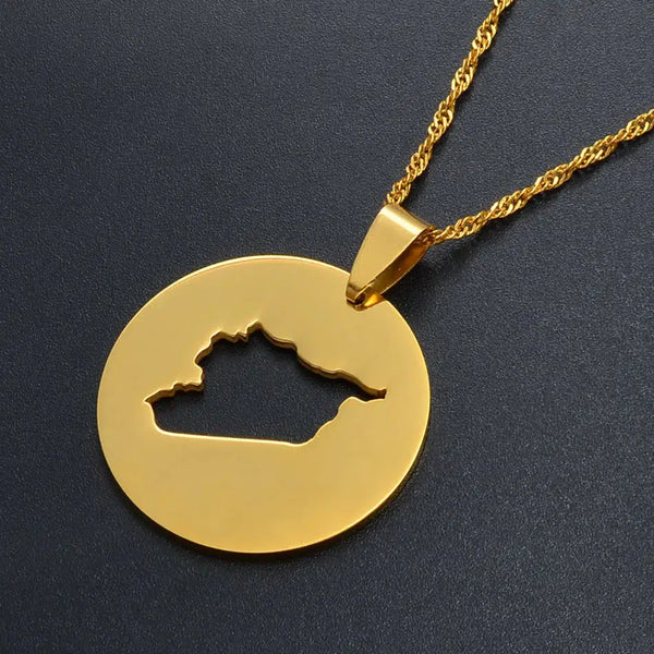 Syria Map Necklace