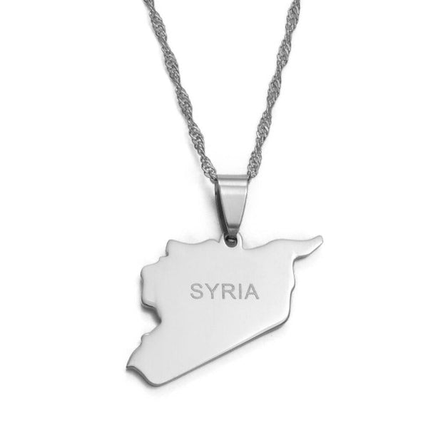 Syria Map Necklace