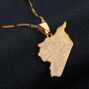 Syria Map Necklace