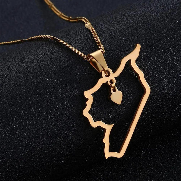 Syria Map Necklace