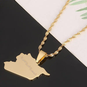 Syria Map Necklace