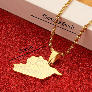 Syria Map Necklace