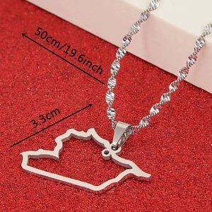 Syria Map Necklace