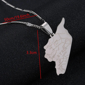 Syria Map Necklace