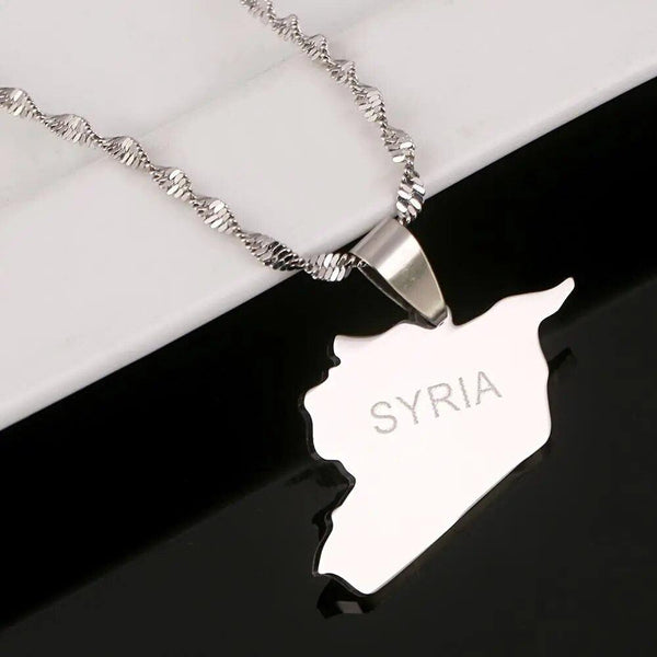 Syria Map Necklace