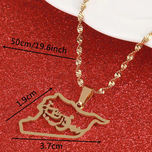 Syria Map Necklace