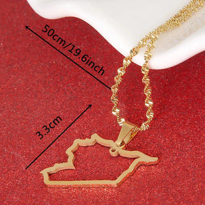 Syria Map Necklace