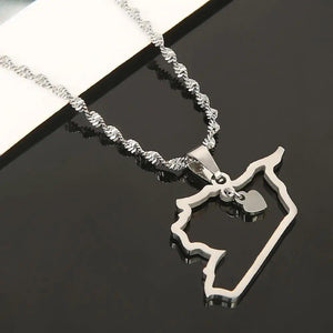 Syria Map Necklace