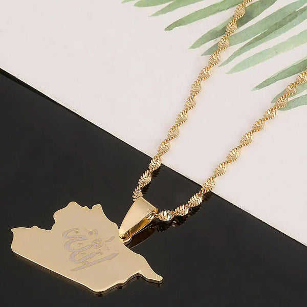 Syria Map Necklace