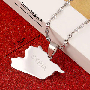 Syria Map Necklace